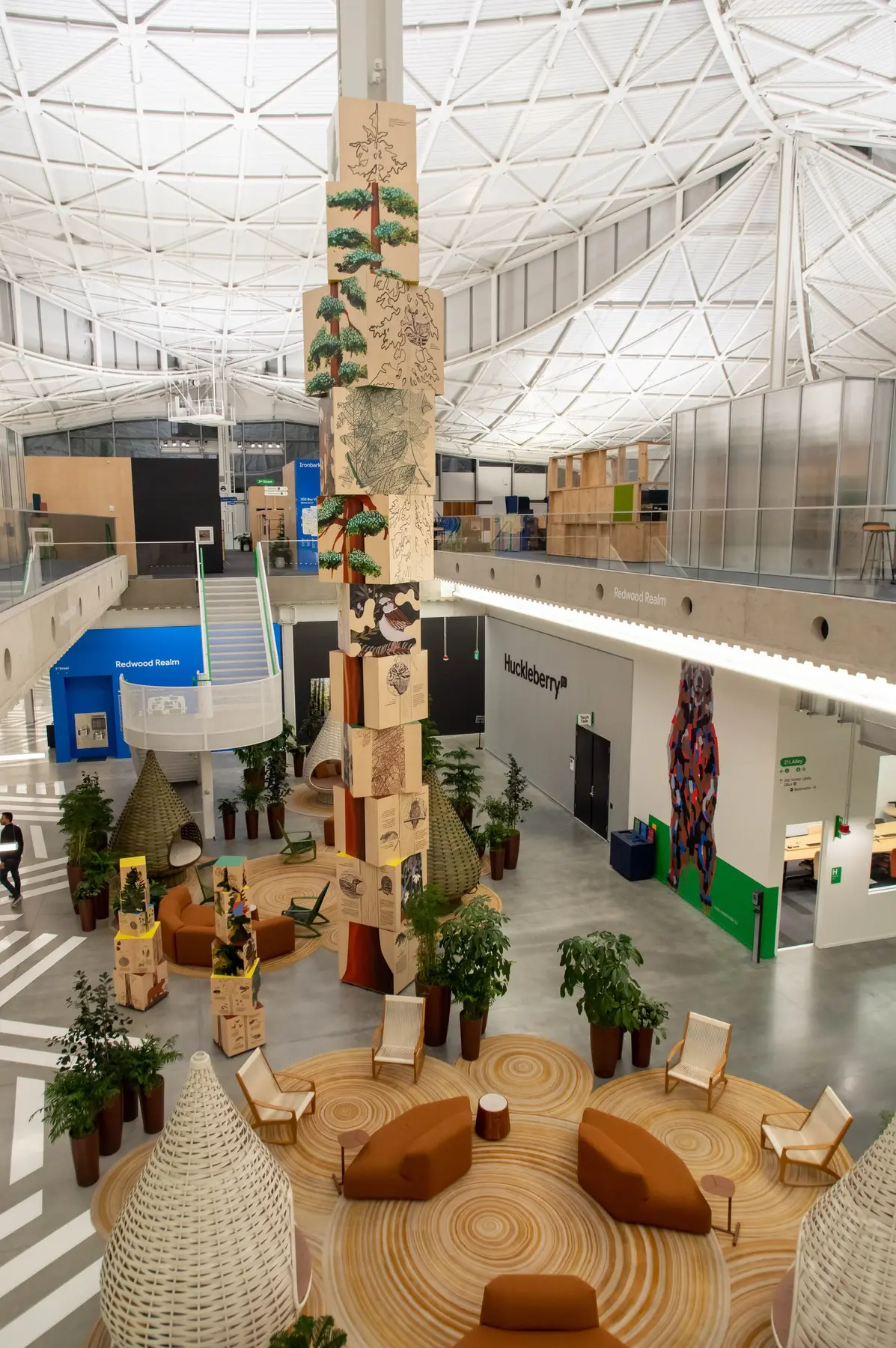 Google Bay View corporate interior with large-scale art installation
